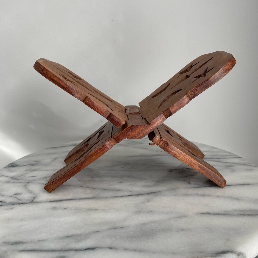 Vintage Wood Book Stand Holder